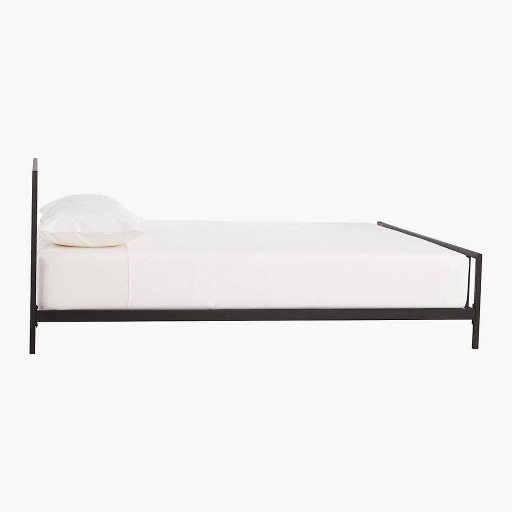 Panel Rail Metal Bed with Side Tables - Image 2