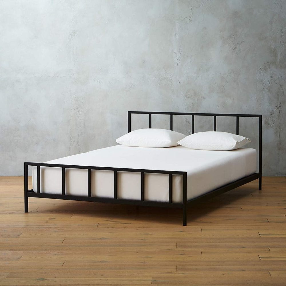 Panel Rail Metal Bed with Side Tables - Image 3