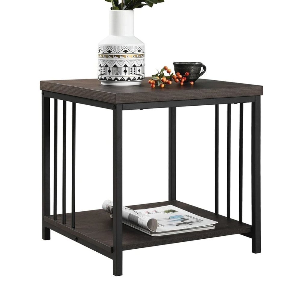 Panel Rail Metal Bed with Side Tables - Image 7