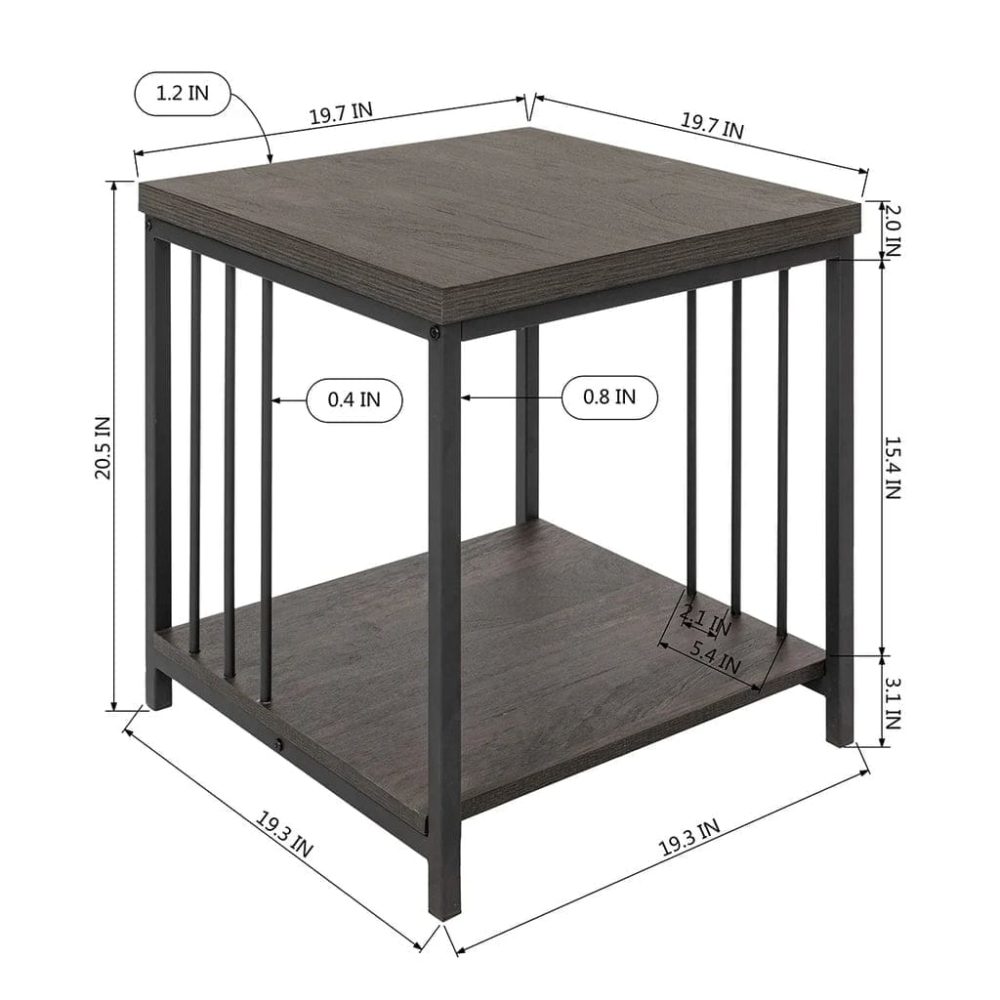 Panel Rail Metal Bed with Side Tables - Image 9