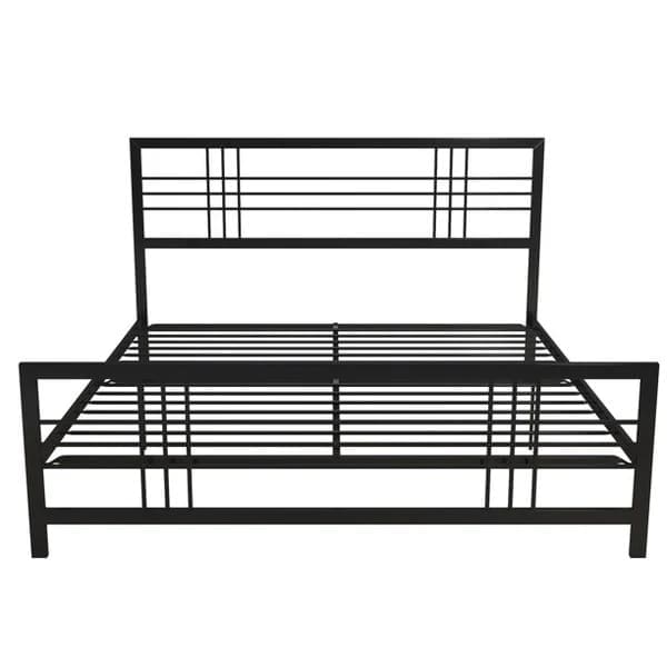 Black Metal Bed with Side Tables - Image 4