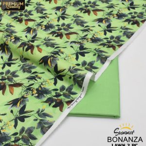 Bonanza Unstitched Pista Printed 2 Piece Lawn Suit