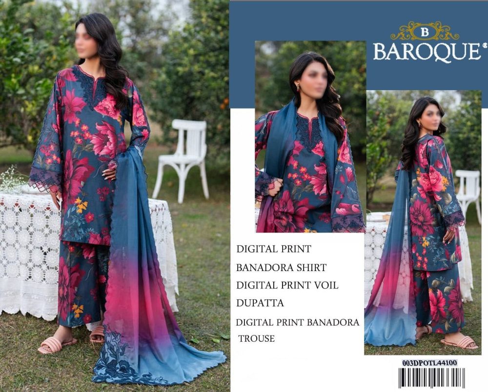 Baroque Airjet Bana Doria Digital Print Lawn Suit
