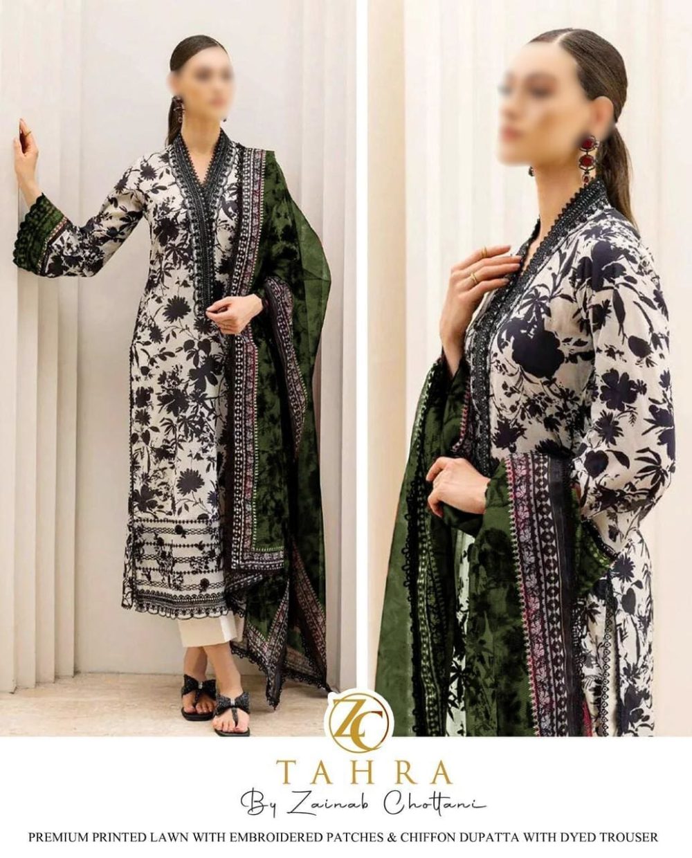 Baroque Unstitched Embroidered 3 Piece Lawn Suit