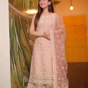 Bonanza Unstitched Embroidered 3 Piece Lawn Suit