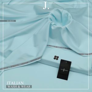Italian Silk Suit for Men – Junaid Jamshed Sea Blue Color
