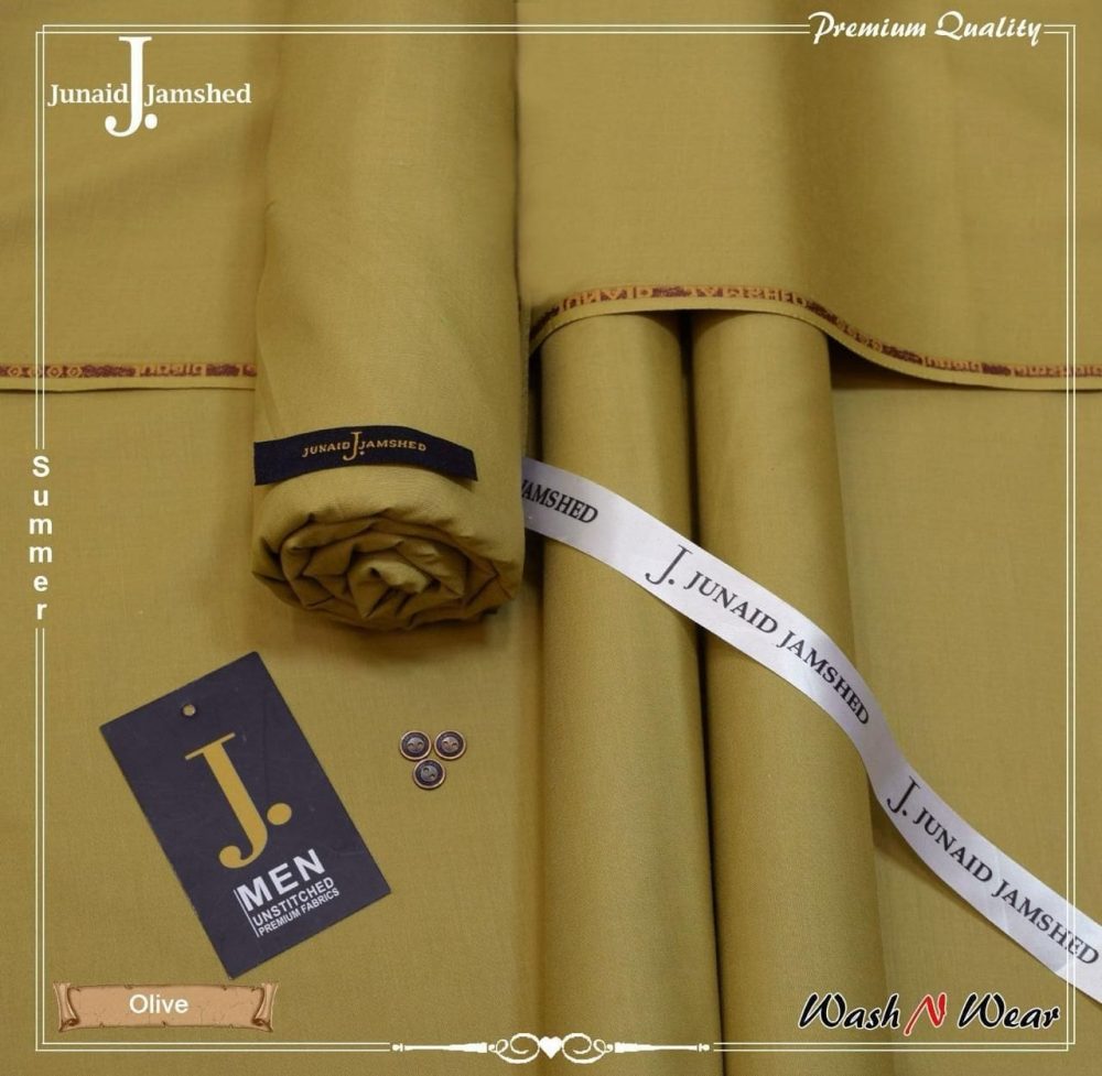 Junaid Jamshed Unstitched Wash and Wear Suit for Men - Image 6