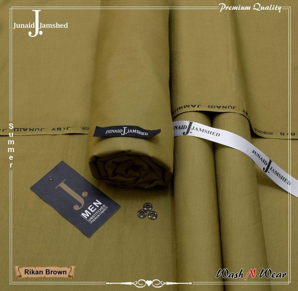 Junaid Jamshed Unstitched Wash and Wear Suit for Men - Image 7