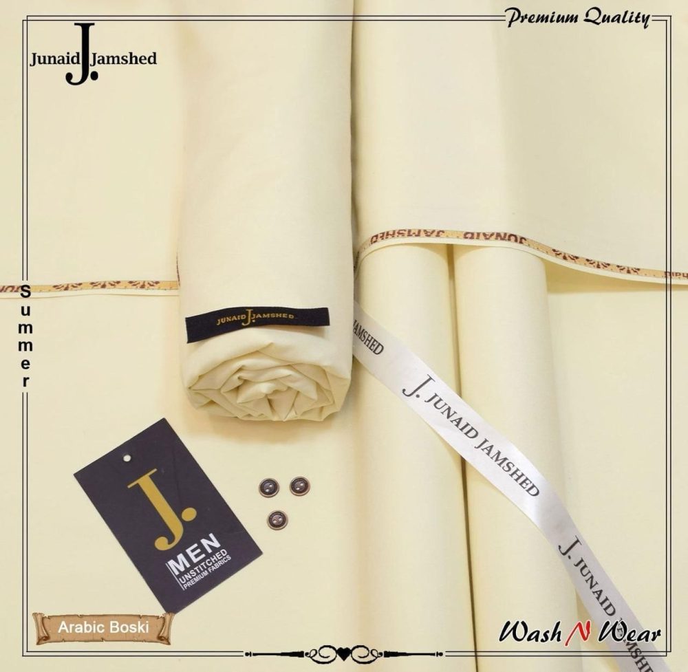 Junaid Jamshed Unstitched Wash and Wear Suit for Men - Image 8