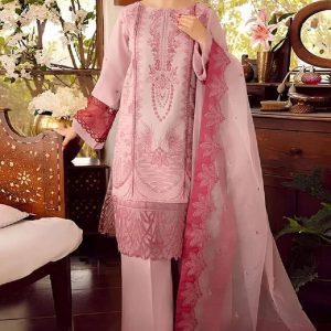Classic Unstitched Embroidered 3 Piece Lawn Suit