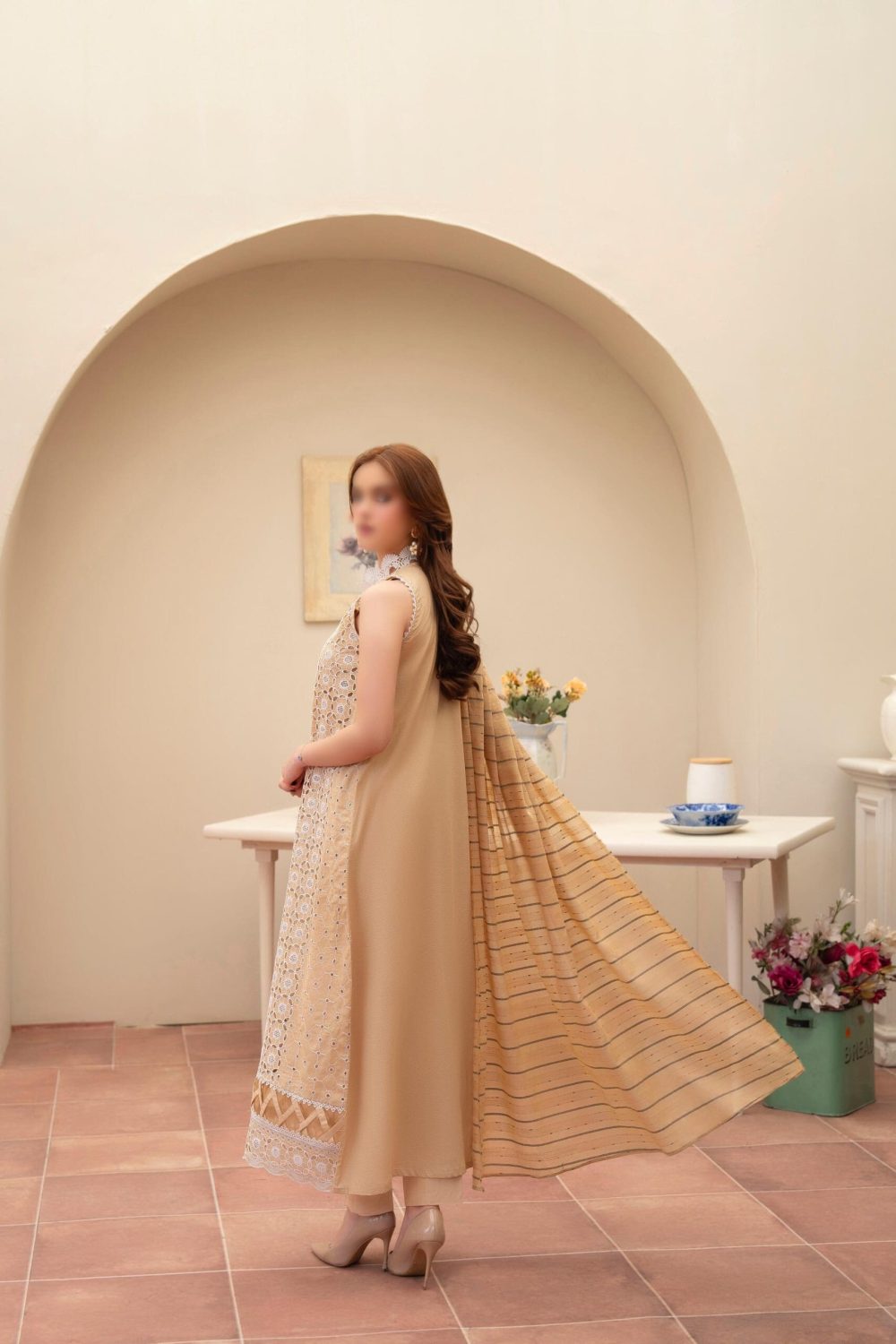 Merakhi Unstitched Skin Embroidered 3 Piece Lawn Suit - Image 2