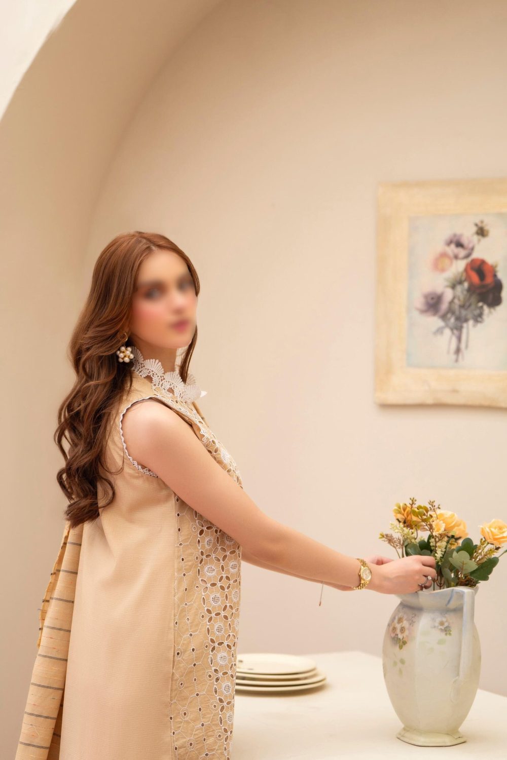 Merakhi Unstitched Skin Embroidered 3 Piece Lawn Suit - Image 3