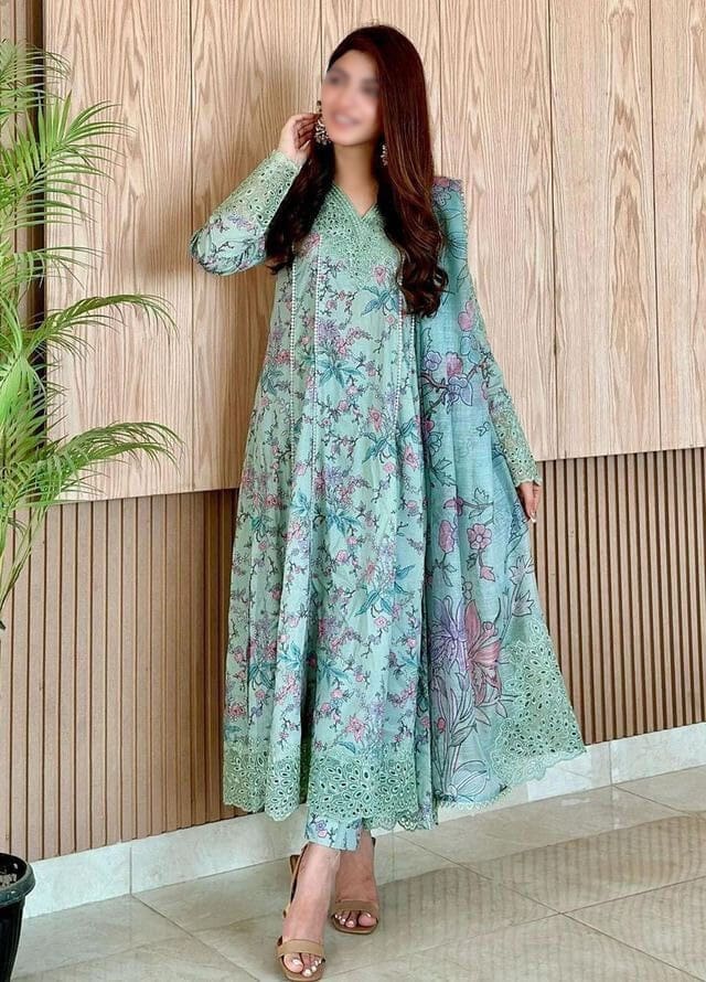 IZNIK Unstitched Printed Chikankari 3 Piece Lawn Suit