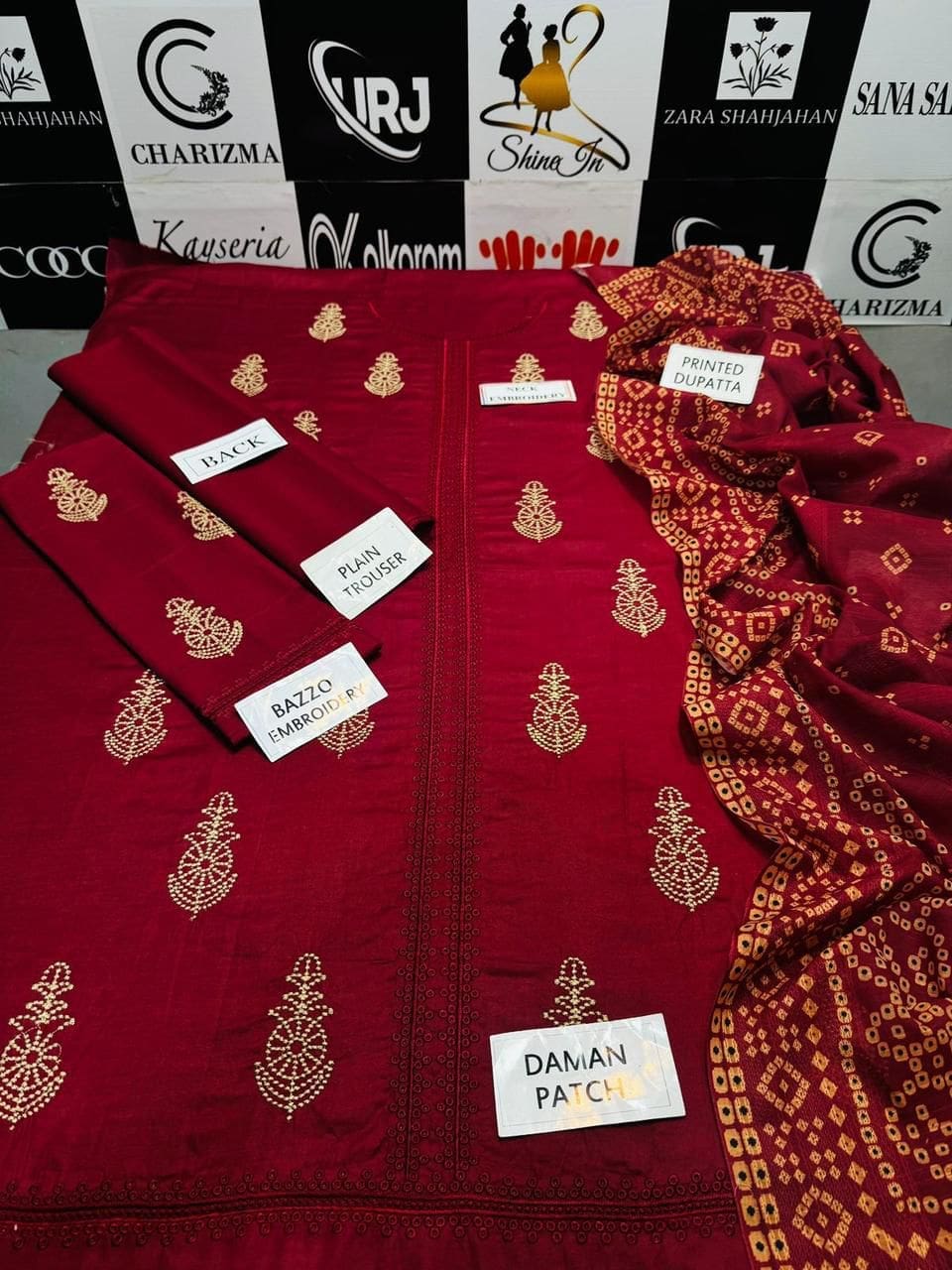 Cross Stitch Unstitched Printed 3 Piece Lawn Suit (Fancy) - Image 4