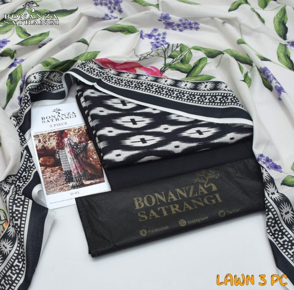 Bonanza Unstitched Printed Airjet 3 Piece Lawn Suit
