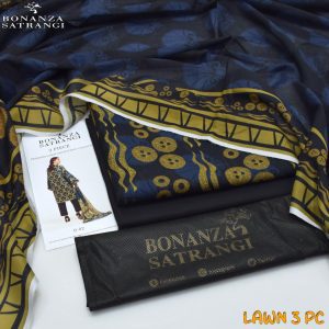 Bonanza Satrangi Lawn 3-Piece Suit – Unstitched Summer Collection 2025