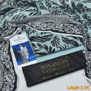 Bonanza Unstitched Ferozi Printed 3 Piece Lawn Suit