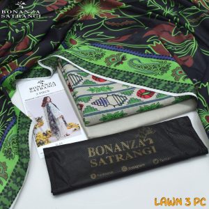 Bonanza Satrangi Unstitched Perot Airjet 3 Piece Lawn Suit