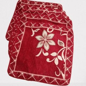Stylish 5-piece red cushion cover set for sofa or bedroom décor