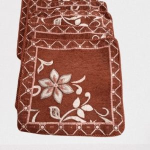 Set of 5 classic brown cushion covers for sofa or bed décor