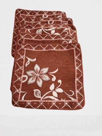Set of 5 classic brown cushion covers for sofa or bed décor