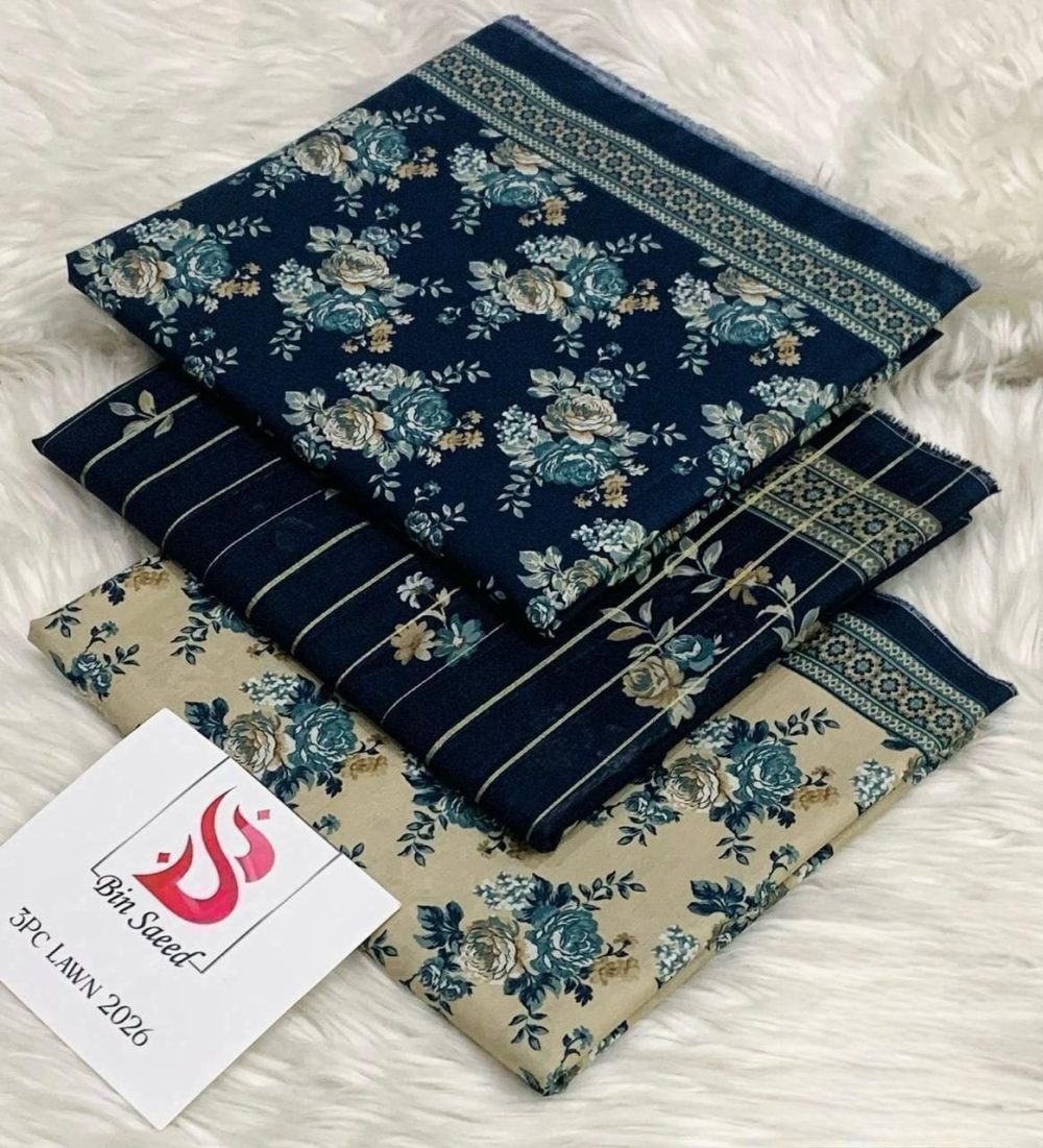 Bin Saeed Digital Printed Unstitched Airjet Lawn Suit