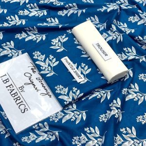 Bonanza 2 Piece Unstitched Lawn Suit in Royal Blue – Stylish Summer Collection for Women