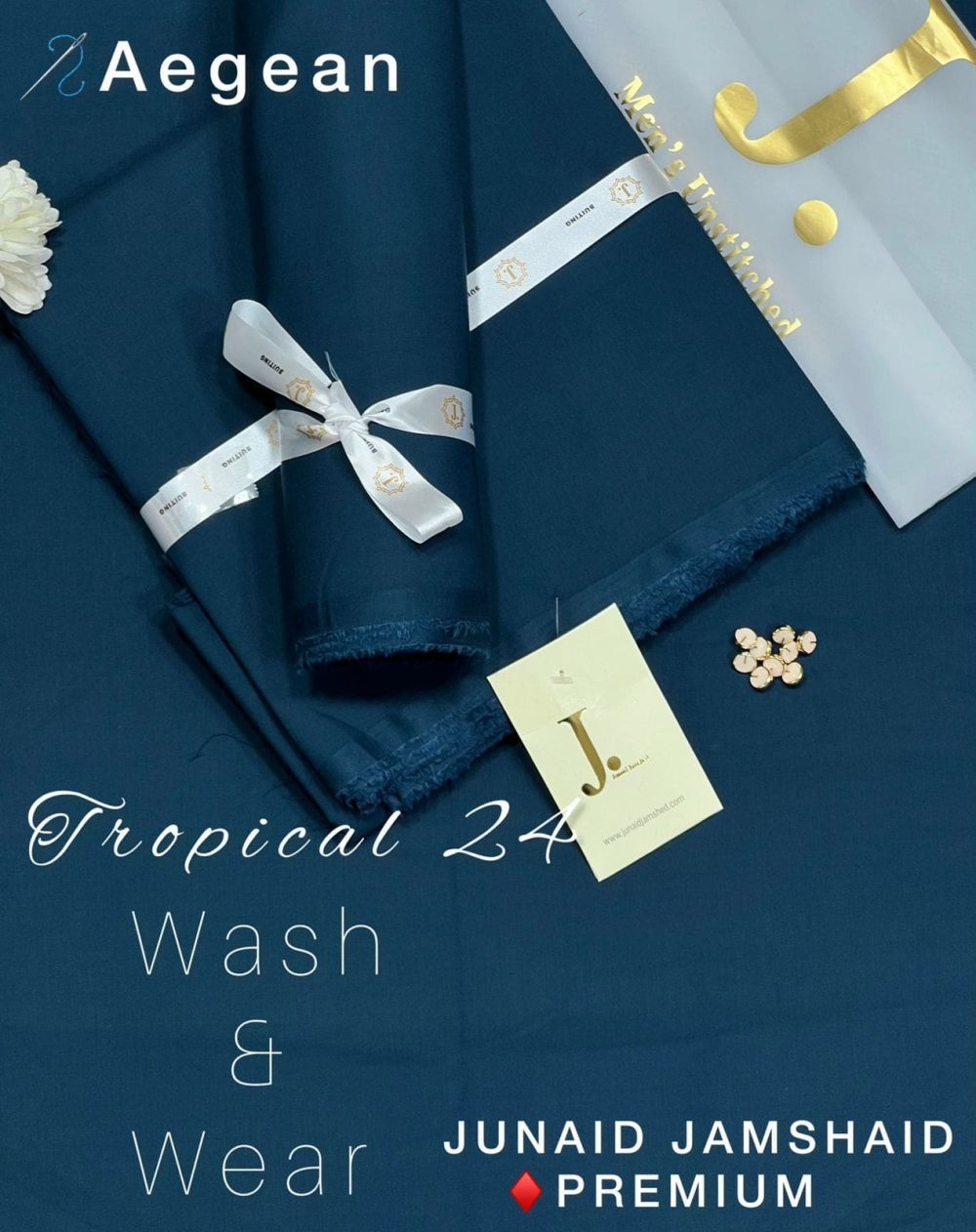 Junaid Jamshed Super Luxury Wash and Wear Suit for Men - Image 11