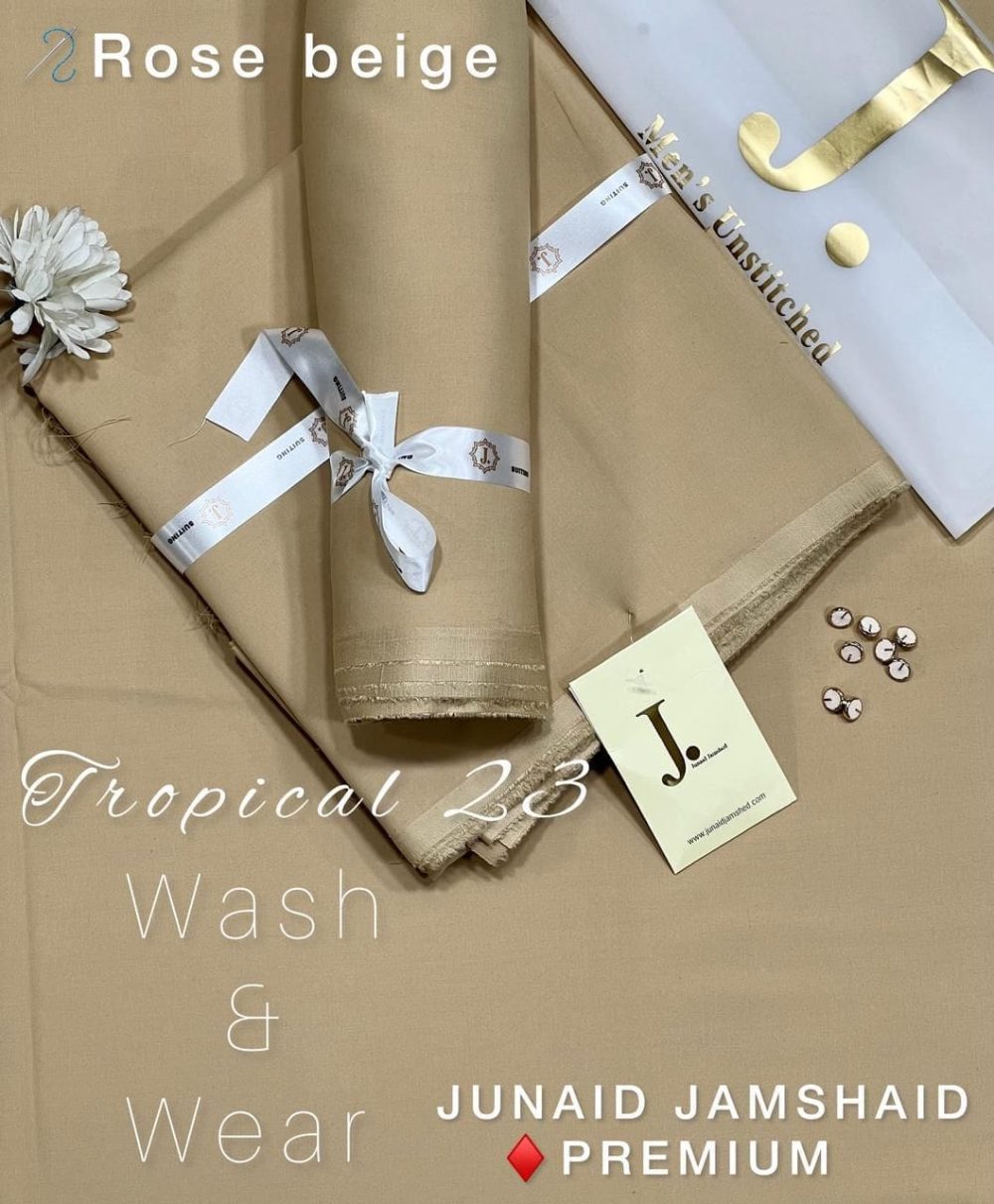 Junaid Jamshed Super Luxury Wash and Wear Suit for Men - Image 4