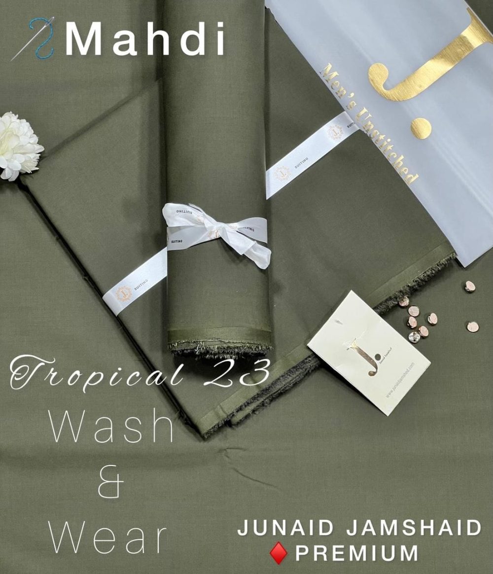Junaid Jamshed Super Luxury Wash and Wear Suit for Men - Image 3