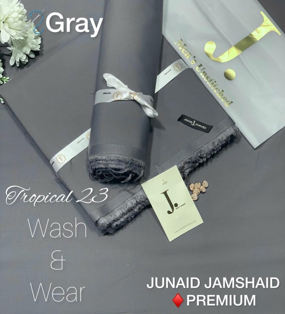 Junaid Jamshed Super Luxury Wash and Wear Suit for Men - Image 2