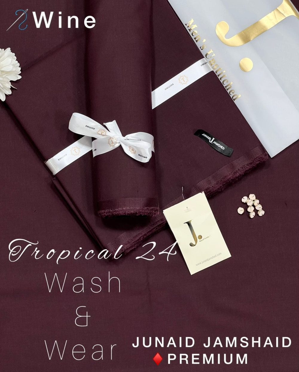 Junaid Jamshed Super Luxury Wash and Wear Suit for Men - Image 16