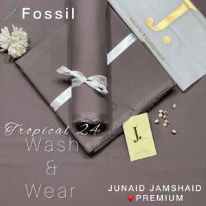 Unstitched men’s Super Luxury Wash & Wear fabric by Junaid Jamshed in premium finish
