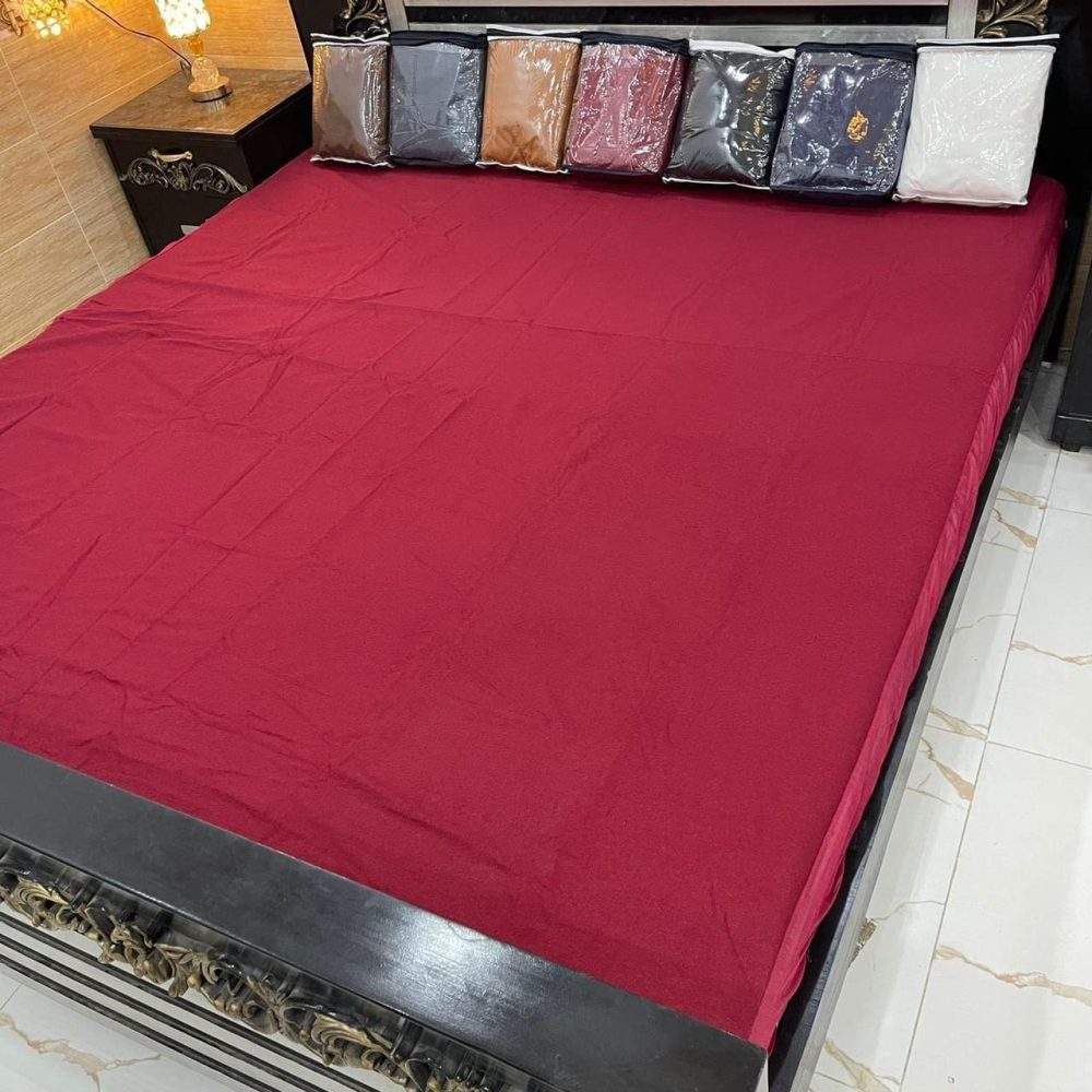 Terry Cotton Waterproof Mattress Protector – King Size Double Bed - Image 2