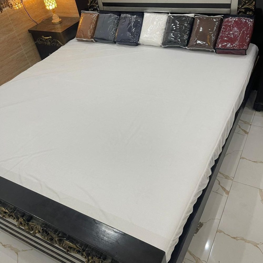 Terry Cotton Waterproof Mattress Protector – King Size Double Bed - Image 7