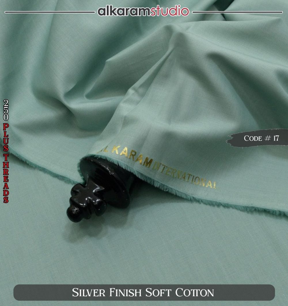 Alkaram Black Soft Cotton Fabric – 100% Pure Code#17