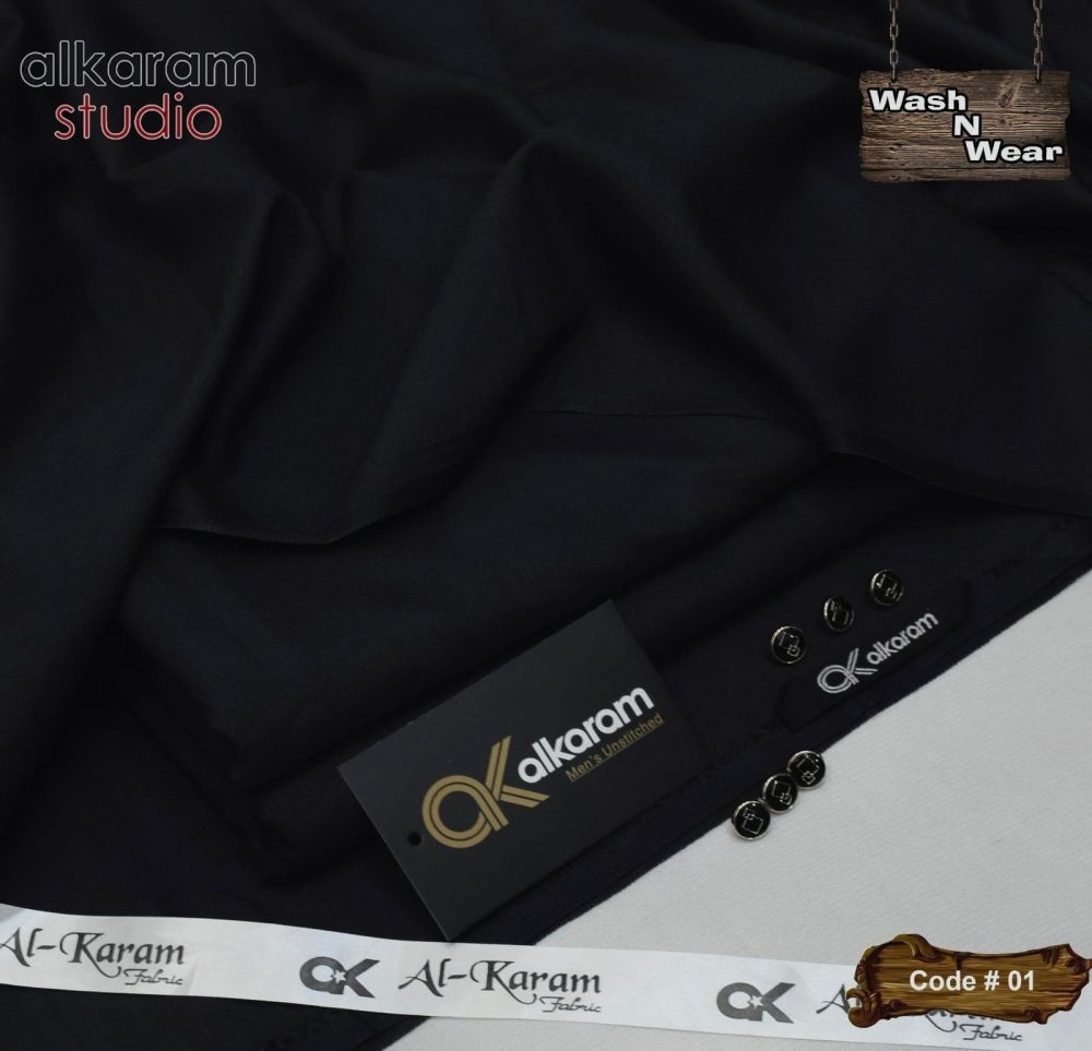 Al-Karam Black Edition Men’s Suit – Summer Fabric