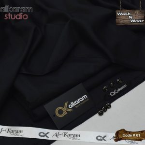 Al-Karam Black Edition Men’s Suit – Summer Fabric