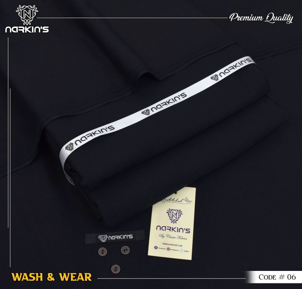 Narkins Black Wash & Wear Suit for Men – Premium Summer 2025 Collection