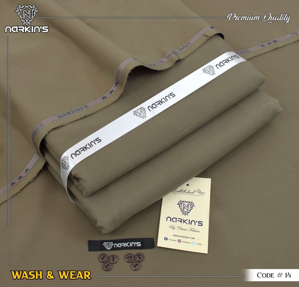 Narkins Dark Tortilla Wash & Wear Suit for Men – Premium Summer 2025 Collection