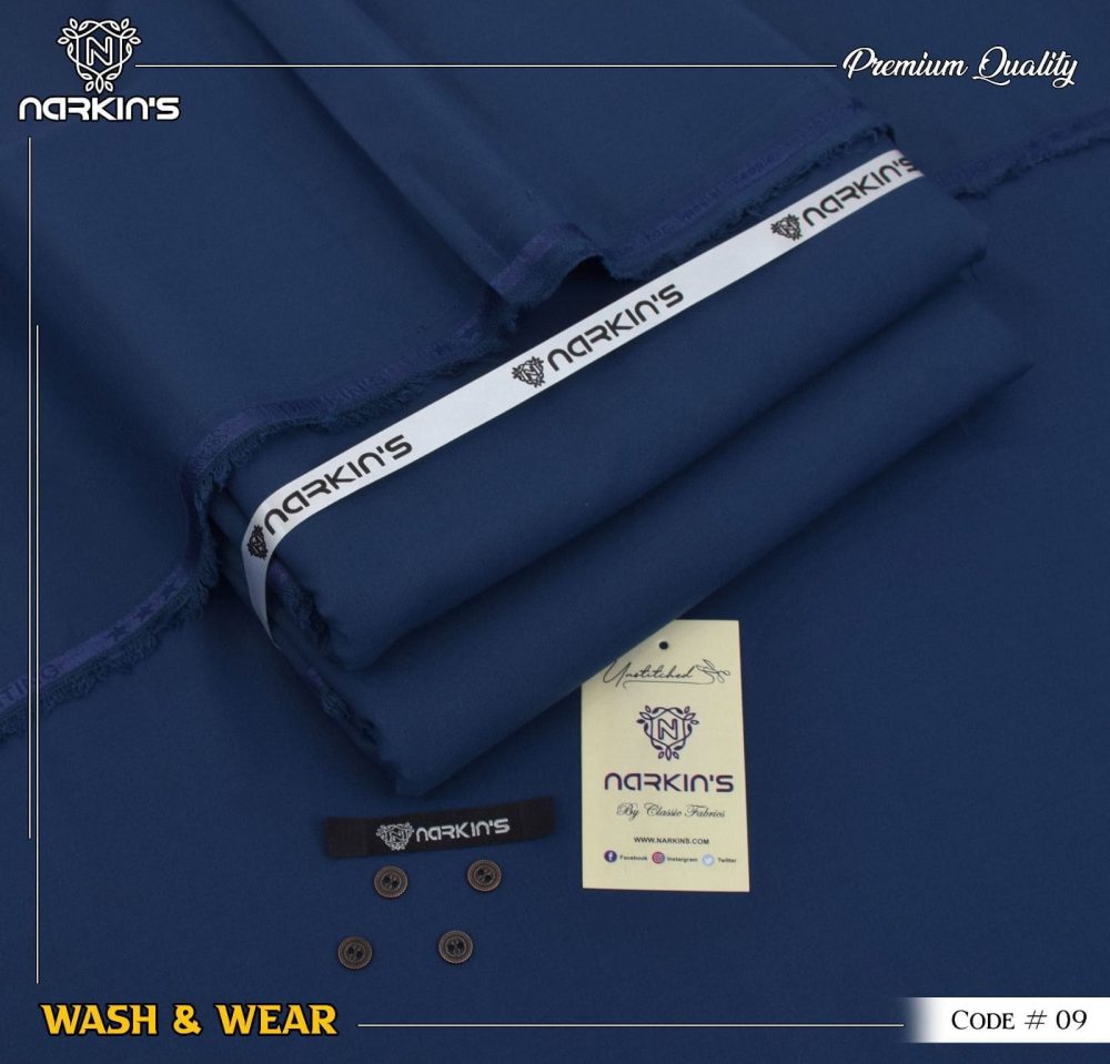 Narkins Navy Blue Wash & Wear Suit for Men – Premium Summer 2025 Collection