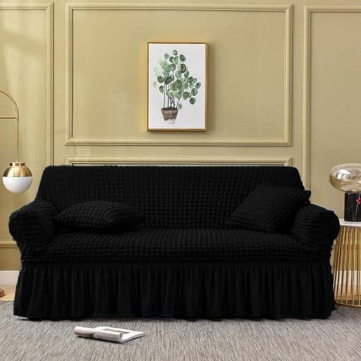 Black Stretchable Bubble Sofa Cover – Persian Style