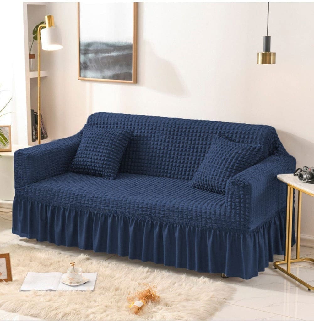 Blue Persian Style Sofa Fitted Cover – Jersey Fabric