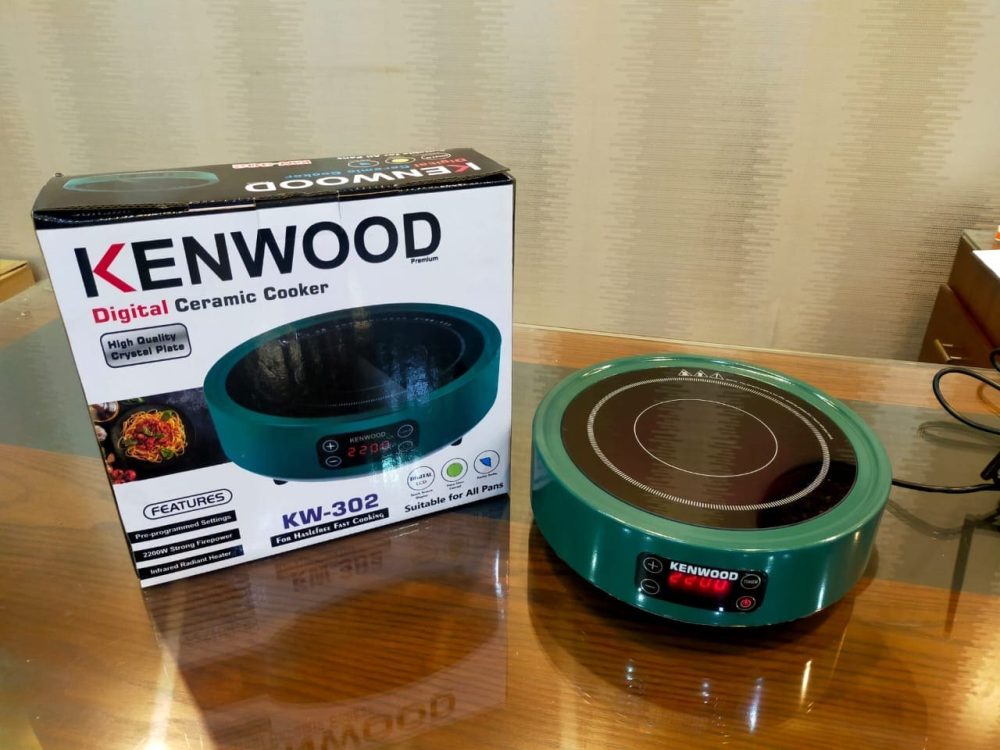 Kenwood KW-302 Digital Ceramic Cooker with Crystal Plate – Front View