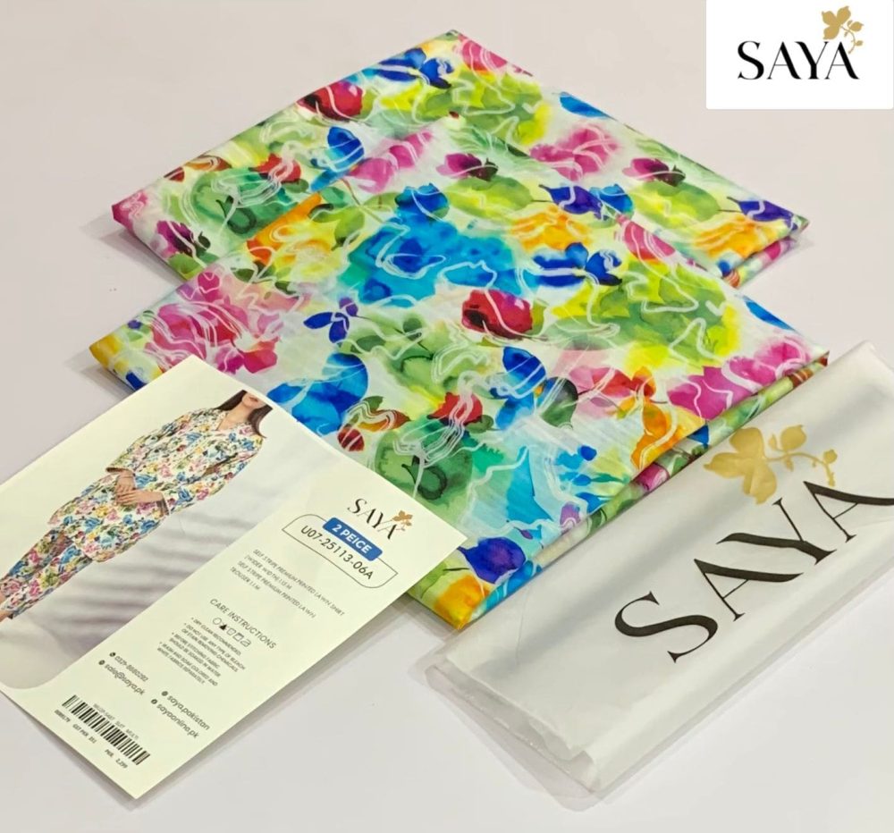 Saya Unstitched Multicolor Printed 2 Piece Lawn Suit
