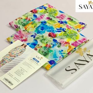 Saya Unstitched Multicolor Printed 2 Piece Lawn Suit