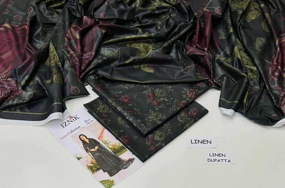 Linen Collection 2025 – 3 Piece Printed Suit with Digital Dupatta (Multi Designs) - Image 5