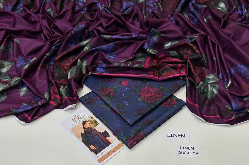 Linen Collection 2025 – 3 Piece Printed Suit with Digital Dupatta (Multi Designs) - Image 9