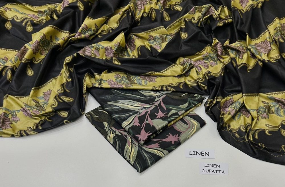 Linen Collection 2025 – 3 Piece Printed Suit with Digital Dupatta (Multi Designs) - Image 11