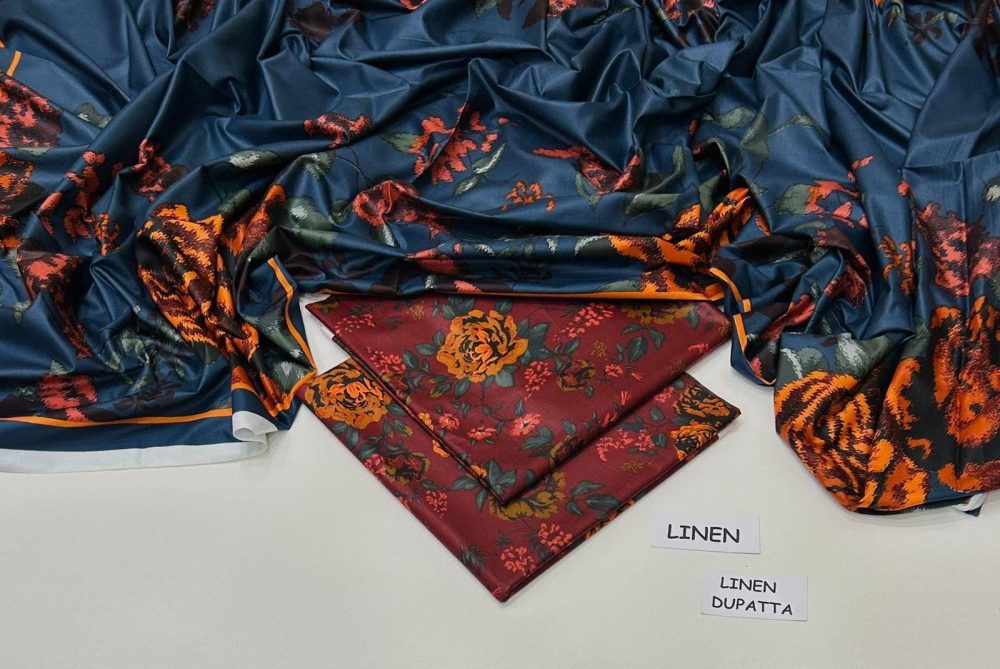 Linen Collection 2025 – 3 Piece Printed Suit with Digital Dupatta (Multi Designs) - Image 13